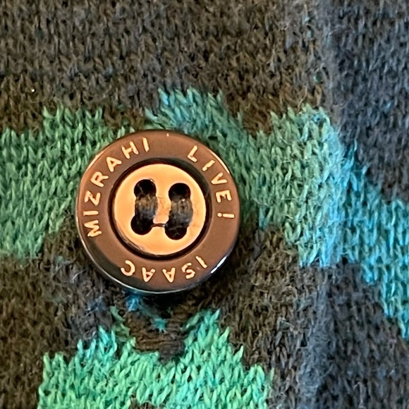 Isaac Mizrahi Live Teal Turquoise Cotton Cardigan Button Front Sweater - Picture 9 of 14